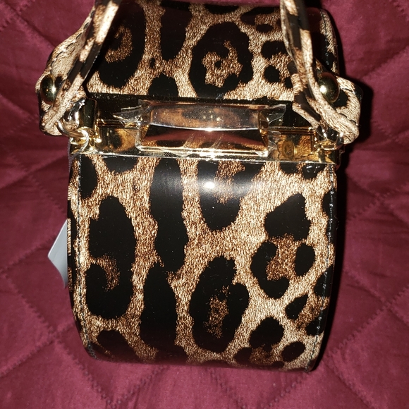 Leopard print top handle bag - Picture 2 of 3